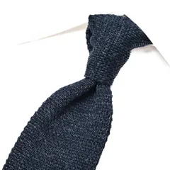 BARBA バルバ / ネクタイ ニットタイ メンズ コットン リネン ネイビー イタリア製 ビジネス 428532のサムネイル