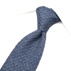 BARBA バルバ / ネクタイ ニットタイ メンズ シルク リネン ブルー イタリア製 ビジネス 428499のサムネイル