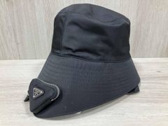 極美品】PRADA Re-Nylon コインポーチ バケットハット BLACK - メルカリ