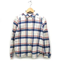 マカフィー MACPHEE トゥモローランド シャツ ブラウス ステンカラー チェック コットン 綿 長袖 36 アイボリー /NT24