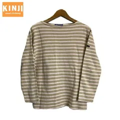 【中古】　SAINT JAMES　バスクシャツ　カットソー　長袖　ロンT　OUESSANT　ウェッソン　クルーネック　ボーダー　コットン　カジュアル　セレクト　古着　/1582