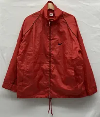 NIKE ナイキ　ポリエステル　ジャケット レッド ビンテージ　銀タグ　スポーツ　サイズM
