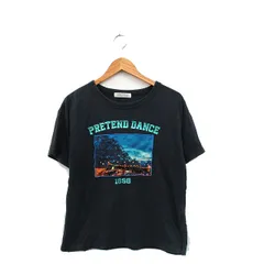 ダブルネーム DOUBLE NAME カットソー Tシャツ 半袖 コットン 刺繍 F チャコールグレー /KT14のサムネイル