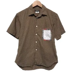 【中古】　COMME des GARCONS HOMME PLUS　柄シャツ　半袖シャツ　オープンカラー　ドット　胸ポケット　水玉　コットン　日本製　ドメスティック　古着　/1156
