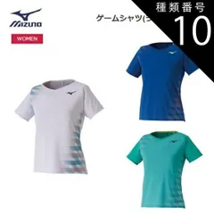 種類10：32：グリーン/M MIZUNO(ミズノ) ゲームシャツ (ラケットスポーツ) レディース [62JA0218]