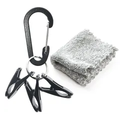 【在庫セール】グローブホルダー パターカバーホルダー あると便利なミニタオル付き 開口部10mm大口径強クリップ 取外し簡単 ゴルフ パターカバーキャッチャー