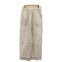 古着 インド製小紋総柄パジャマパンツ  ナチュラル L