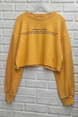 A4237 マスタード クロップドTシャツ