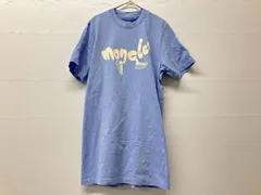 MONCLER モンクレール 半袖Tシャツ c-scom-23-33852-m ランニングロゴ 袖ワッペン クルーネック 青色 サックスブルー 綿100 サイズ:M 夏