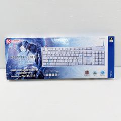 신품 미사용 프레스테 4 몬스터 헌터 월드 아이스 본 ELECOM 유선 키보드 ELECOM MONSTER HUNTER WORLD ICEBORNE TK-MHW02WH 플레이 스테이션 4 PlayStation4 관리 번호 M1737
