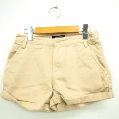 マウジー moussy パンツ ボトムス ショーパン ショート 無地 シンプル ミニ 0 ベージュ 薄茶 /MT11