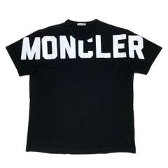 最新美品 モンクレール ホワイト 黒ワッペン XL ロゴ Tシャツ 4S532