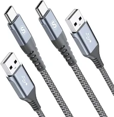 急速 ケーブル3M 2本セット,Avibrex充電器 Type-C to USB-A 3.2A USB C ケーブルiPhone 17 充電 iPhone16/iPhone 15 17/アイフォン/いphone16 15 Pro MAX, (灰)