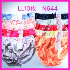 N644 可愛いトリコットショーツ　LL10枚セット　まとめ売り　レディースショーツ　LLサイズ　新品　タグ付き　下着　女性用　ショーツ　フルバックショーツ XL(LL)
