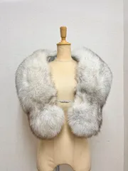 SAGA フォックス ファーショール 成人式 白系 C260409A15