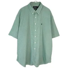 RALPH LAUREN ラルフローレン BLAKE ボタンダウン 半袖シャツ 大きいサイズ ギンガムチェック(メンズ XXL)中古 古着 X7975