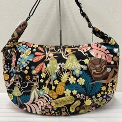 1274　LeSportsac レスポートサック　ショルダーバッグ　ハワイ　限定　ブラック　黒　花柄　フラガール　レディース　大きめ　大容量　軽量　カジュアル　シンプル