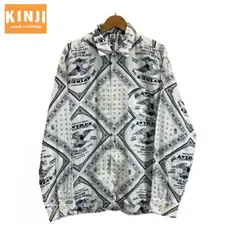 【中古】　AVIREX　長袖シャツ　柄シャツ　シャツ　コットン　総柄　オープンカラー　No.6185126　オーバーサイズ　ビックサイズ　大きめ　アメカジ　古着　/1555