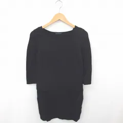 ジャーナルスタンダード JOURNAL STANDARD ワンピース 膝下丈 プルオーバー 無地 シンプル 腰ポケット 七分袖 F 黒 ブラック /TT7