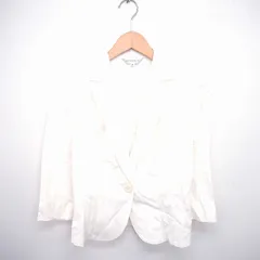 エスプリミュール ESPRITMUR ジャケット テーラード 無地 シンプル 薄手 綿 コットン 七分袖 9 アイボリー 白 /TT18