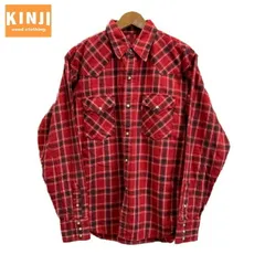 【中古】　Levi's　ウエスタンシャツ　長袖シャツ　チェックシャツ　コットン　ウエスタン　チェック　胸ポケット　赤タブ　スモールe　60505-65　アメカジ　古着　/1235
