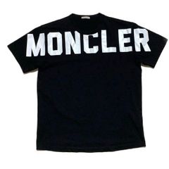モンクレール デカロゴ プリント Tシャツ ブラック M 国内正規品 4S282 