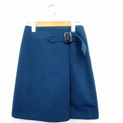 マジェスティックレゴン MAJESTIC LEGON スカート ボトムス 台形 ひざ丈 ベルト S ブルー 青 /MT11