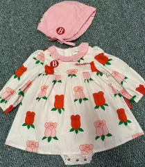 (新)BEBE DE PINO ベベデピノ ローズ オール オーバ フリル ボディスーツ セット