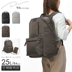 ダブルアンドデイナイト ビジネスリュック レディース ブランド 軽量 撥水 通勤 PC収納 2気室 黒 A4 B4 25L ビジネスバッグ ポッケス2 W&.Day/Night Pokkes 15278