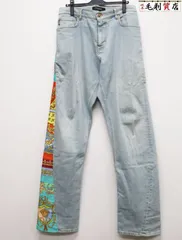 VERSACE ヴェルサーチ サイズ30 ROYAL REBELLION バロック柄切替 デニムパンツ マルチ 1005165 【中古】 ジーンズのサムネイル