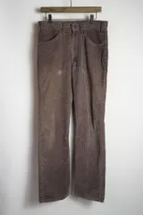 80S Levis リーバイス 519 コーデュロイ パンツ ボトムス 42TALON ジップ 白タブ ボタン裏刻印536 ビンテージ ブラウン 1672Q★4