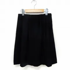 ユナイテッドアローズ A DAY IN THE LIFE UNITED ARROWS スカート フレア 膝丈 シンプル サイドジップ 36 ブラック /ST9