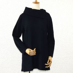Persodea ペルソディア ロングニット チュニック Lサイズ ネイビー