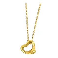 ティファニー オープンハート ネックレス Au750 (K18YG) レディース TIFFANY&Co.【中古】 【ジュエリー】