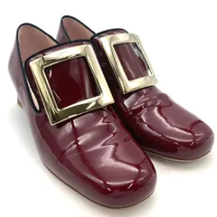 ロジェヴィヴィエ Roger vivier ゴールドプレート ヒール パンプス エナメル ワインレッド 22.5cm レディース【中古】