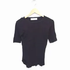 アールジュビリー R JUBILEE カットソー Tシャツ 丸首 背あき 半袖 S 黒 ブラック /TT42