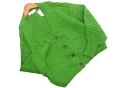 新品 Rope Picnic ロペピクニック リリーヤーン ショート丈 カーディガン size38/緑 ■◇ レディース