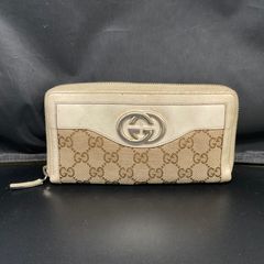 グッチ ヴィンテージ ラウンドファスナー ロゴ プリント インターロッキング GUCCI GGインプリメ インターロッキング ラウンドファスナー - メルカリ