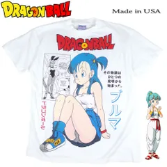 428 DRAGON BALL Tシャツ ドラゴンボール アニメ ホワイト ブルマ 孫悟空 亀仙人 ピッコロ大魔王 クリリン ヤムチャ ウーロン ベジータ フリーザー サイヤ人 魔人ブウ 美品 逆輸入 メンズ レディース  映画T 漫画 レア 稀少 誕プレ