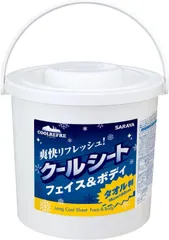 サラヤ クールリフレ本体(80枚入り) クールシートロング フェイス＆ボディ用【メントール配合クールシート/熱中症予防/猛暑対策/汗や汚れをふき取る】のサムネイル