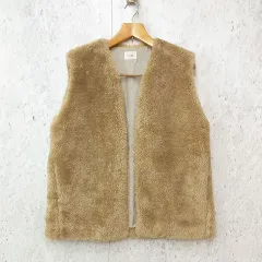 LOWRYS FARM ローリーズファーム ファーベスト ノースリーブベスト カジュアル ゆったり オーバーサイズ ブラウン Fサイズ ◎、〇◇☆