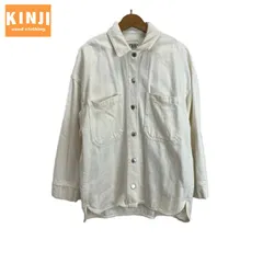 【中古】　ZARA　デニムジャケット　Gジャン　シャツアウター　無地　フロントポケット　コットン　古着　/2232