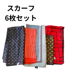 スカーフ 大判 まとめ売り 12点セット ドット 千鳥格子 花柄 シルク混 含む