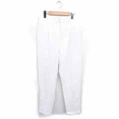 ロペピクニック ROPE Picnic テーパード パンツ ストライプ ジップフライ 薄手 40 ホワイト ブラック 白 黒 /TT4