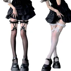 【在庫セール】美脚 cosplayや制服用 ハイソックス JK 2点セット（黒+白）セクシー オーバーニーソックス レディーズ 靴下 コスプレ ニーハイソックス コスチューム用小物