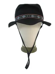 コロンビア Columbia バケットハット 刺しゅう ロゴ サイズS/M 黒 QQQ