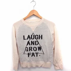 ケイビーエフ KBF アーバンリサーチ ニット セーター 文字プリント 丸首 長袖 ONE ベージュ /FT21