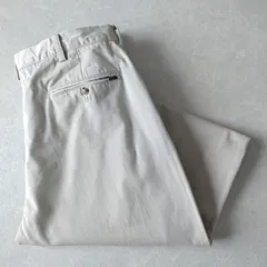 ■古着 POLO RALPH LAUREN ポロラルフローレン ポロチノ ツイルパンツ CLASSIC FIT グレージュ W36L34【L5938】