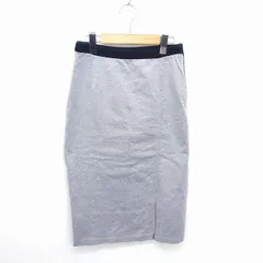 イエナ IENA タイト スカート ミモレ丈 ロング サイドジップ 綿 コットン 38 グレー /TT16
