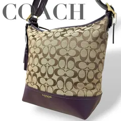 ☆★COACH   コーチ★ショルダーバッグ　2way　肩掛け　斜め掛け　シグネチャー　チャーム　タッセル　キャンバス　レザー　ロゴ★♯2432